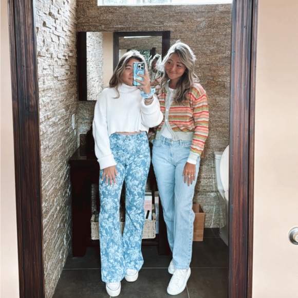 limited gap x love shack fancy denim flare jeans - Picture 2 of 3